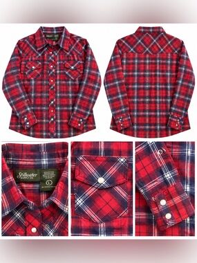 Stillwater Supply Co. Women’s Red Plaid Western Snap Shirt – Size L
